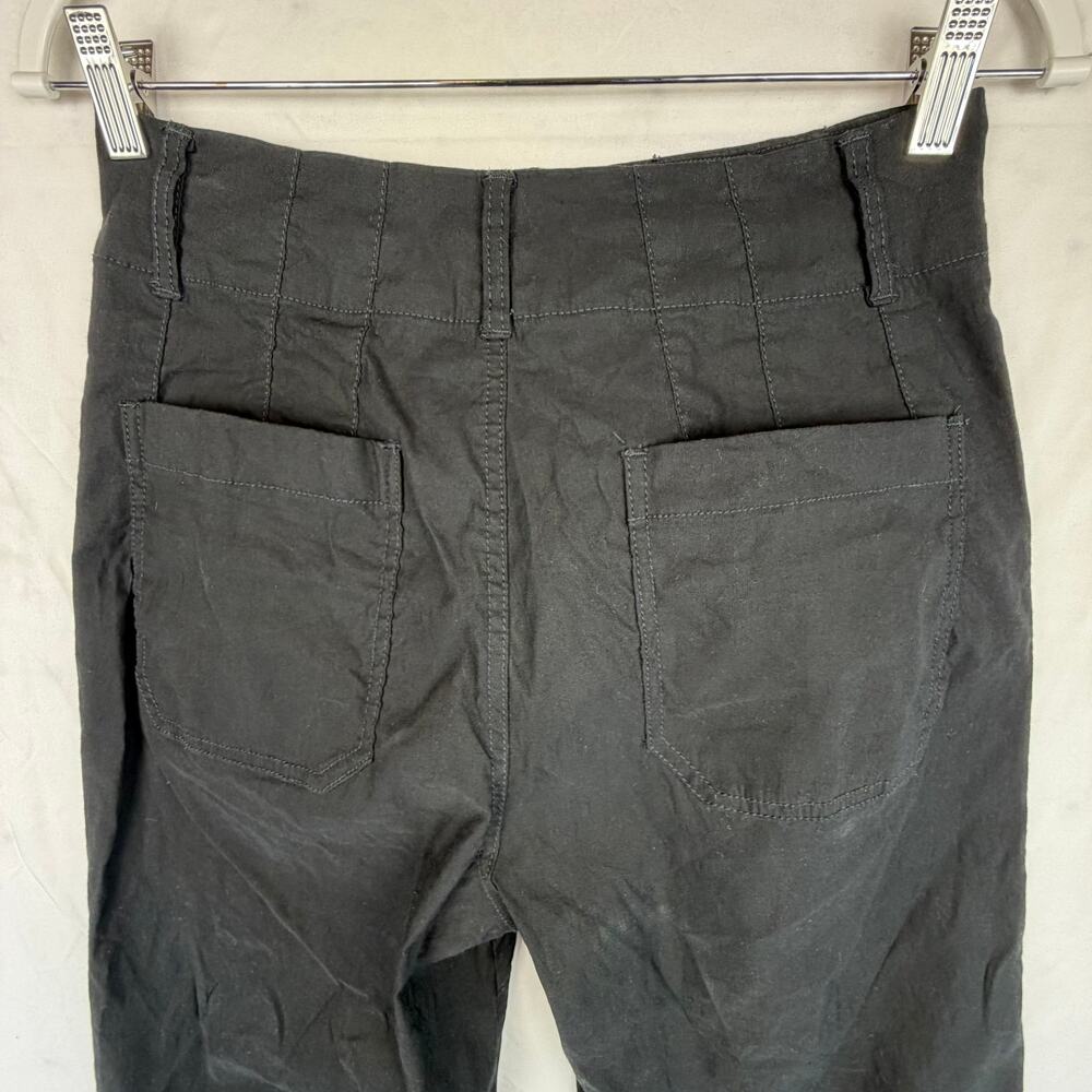 Anthropologie Maeve The Colette Cropped Wide Leg Pants Black Trousers Size 28 - Picture 9 of 10